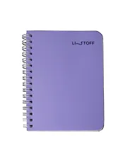 Записная книжка А6 80л кл. "Serenity" пласт.обл., спираль