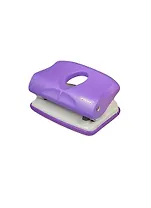 Дырокол 15 листов, фиолетовый неоновый, пластик, с линейкой, Proff