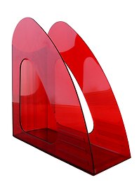 Лоток вертикальный Hatber, пластиковый, красный