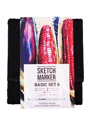 Маркеры 12цв "Basic 6" сумка-органайзер, Sketchmarker