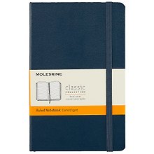 Записная книжка «Classic Medium» А6+, 120 листов в линейку, синий, Moleskine