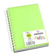 Блокнот для эскизов А6 50л "Notes" 120г/м2, зел.пласт.обл, спираль, Canson