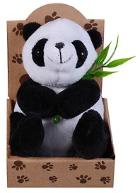 Мягкая игрушка Панда с бамбуком, размер с упаковкой 13 x 8.5 x 8см