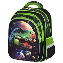Рюкзак школьный «Galaxy Dino», 3D, 2 отделения, 3 кармана, 40 см, Brauberg
