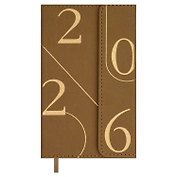 Еженедельник датированный 2026 год, 64 листа, 95х155 мм "Кассандра", коричневый