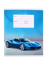 Тетрадь в линейку Unnika, "Спорткар", 12 листов, в ассортименте