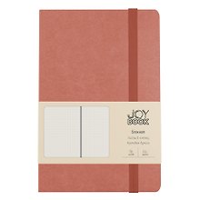 Записная книжка «Малиновый латте» А6, 96 листов в клетку, экокожа, Joy Book