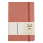 Записная книжка А6- 96л кл. "Joy Book. Малиновый латте" 7БЦ., иск.кожа, тонир.форзац, тонир.блок, скругл.углы, сшит.блок, ляссе, резинка, карман на задн.форзаце