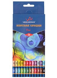 Карандаши акварельные "VISTA-ARTISTA" 24цв  Fine, к/к, ВКФ