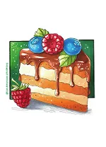 Вкусный блокнот: Кусочек торта