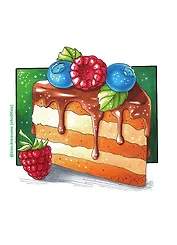 Вкусный блокнот: Кусочек торта