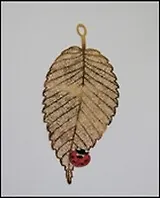 Закладка для книг из сверхтонкой стали. Цвет золото, с элементами, покрытыми цветной эмалью (BM-63) (Мир Бижу)