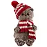 Мягкая игрушка Басик в полосатой шапке с шарфом (22 см) (Ks22-088) - 0