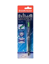 Ручка шариковая авт. синяя "MEGAPOLIS" блистер, подвес, Erich Krause