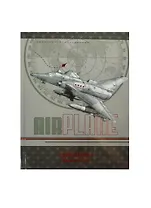 Дневник шк. "ВОЕННЫЙ САМОЛЕТ" 7БЦ, объем. аппликация под мат. пл., тисн.красн.фольгой, универс.шпаргалка, Феникс