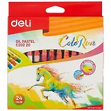 Пастель масляная ColoRun 24цв к/к, DELI