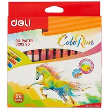 Пастель масляная «ColoRun», 24 цвета, Deli