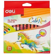 Пастель масляная ColoRun 24цв к/к, DELI