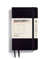 Записная книжка A6, 93 листа, нелинованная "Classic", твердая обложка, черный, Leuchtturm1917