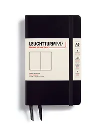 Записная книжка A6, 93 листа, нелинованная "Classic", твердая обложка, черный, Leuchtturm1917