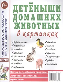 Детеныши домашних животных в картинках. Наглядное пособие для педагогов, логопедов, воспитателей и родителей