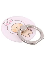 Держатель-кольцо для телефона Kawaii Мишка-зайчик (металл) (коробка)