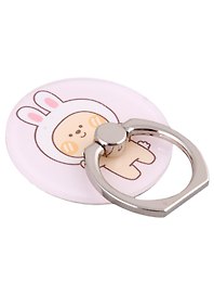 Держатель-кольцо для телефона Kawaii Мишка-зайчик (металл) (коробка)