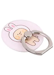 Держатель-кольцо для телефона Kawaii Мишка-зайчик (металл) (коробка)