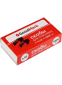 Скобы для степлера №10, GoodMark, 1000 штук