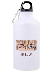 Бутылка с карабином Аниме Глаза (голубые) (металл) (500мл)