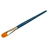 Кисть художественная №18 "Галерея", синтетика, плоскоовальная, короткая ручка, Гамма