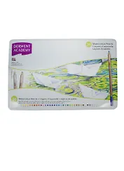 Карандаши цветные акварельные 36цв "ACADEMY WATERCOLOUR", метал.кор., DERWENT