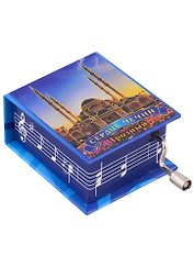 Музыкальная шкатулка Чеченская республика Мечеть Сердце Чечни (К Элизе) фольга цв.синий