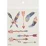 Тату с блестками (микс) Фея, Стрелы, Перья 12*10,5см