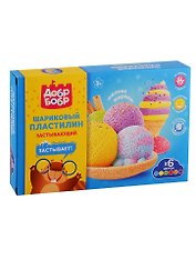 Шариковый пластилин ДобрБобр Застывающий (6 цв.) НШМЗ6