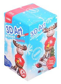 Набор для творчества Lori. 3D Art. Игрушка-раскраска «Весёлый олень»