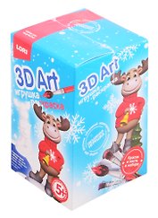 Набор для творчества LORI 3D Art. Игрушка-раскраска Весёлый олень Ир-021
