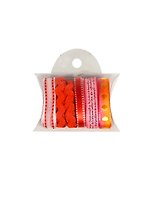 Набор тесьмы для скрапбукинга (RS49) (5шт х 0,9м) (красный) (Рукоделие) (упаковка)