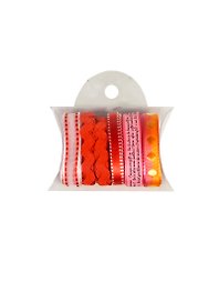 Набор тесьмы для скрапбукинга (RS49) (5шт х 0,9м) (красный) (Рукоделие) (упаковка)