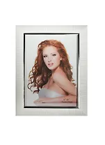 Фоторамка пластик 15*20 "Белая с серым", Xianju Maojia Crafts Factory