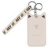 Картхолдер с ушками «Мордочка котика Meow», PU - 0