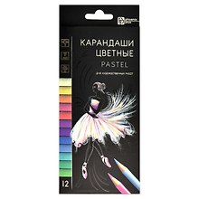 Карандаши цветные «Пастель», Феникс+, 12 цветов