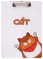 Планшет А4 "Cat" прозр.акрил, ассорти, инд.уп.