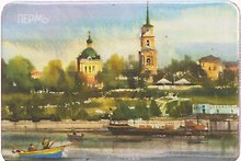 Магнит картон Панорамный вид с реки Кама (Пермь) (МК/171/001)