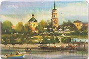 Магнит картон Панорамный вид с реки Кама (Пермь) (МК/171/001)