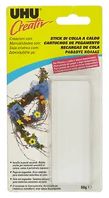 Клей,  UHU Creativ, Патрон клеевой для пистолета, 60 гр, в блистере