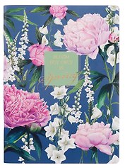 Тетрадь А4- 40л кл. "La Fleur. Spring" скрепка, карт.обл., мат.текст.ламинация, тиснение фольгой
