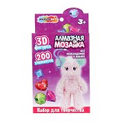 Фигурка-брелок алмазной мозаикой мишка МУЛЬТИ АРТ в кор.48шт