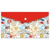 Папка для документов, Феникс+, ПУТЕШЕСТВИЕ 26*14см, 1 отделение, пластик, кнопка, УФ-печать