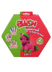 Набор для творчества «PLUSH. Пластилин пушистый», розовый, зеленый, 160г